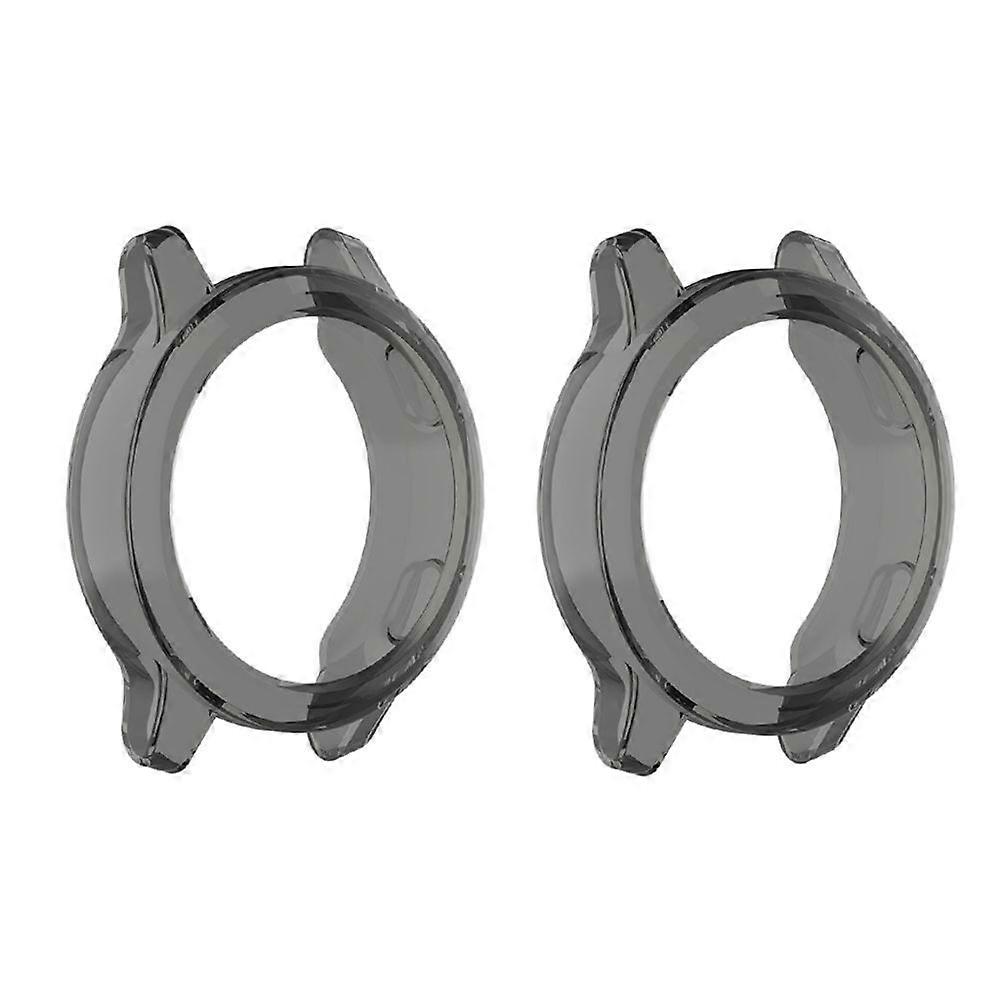 נרתיק מגן TPU נגד התנגשות לשעון חכם בגודל 42 מ"מ עבור Garmin Actives 1 שחור + 1 כחול