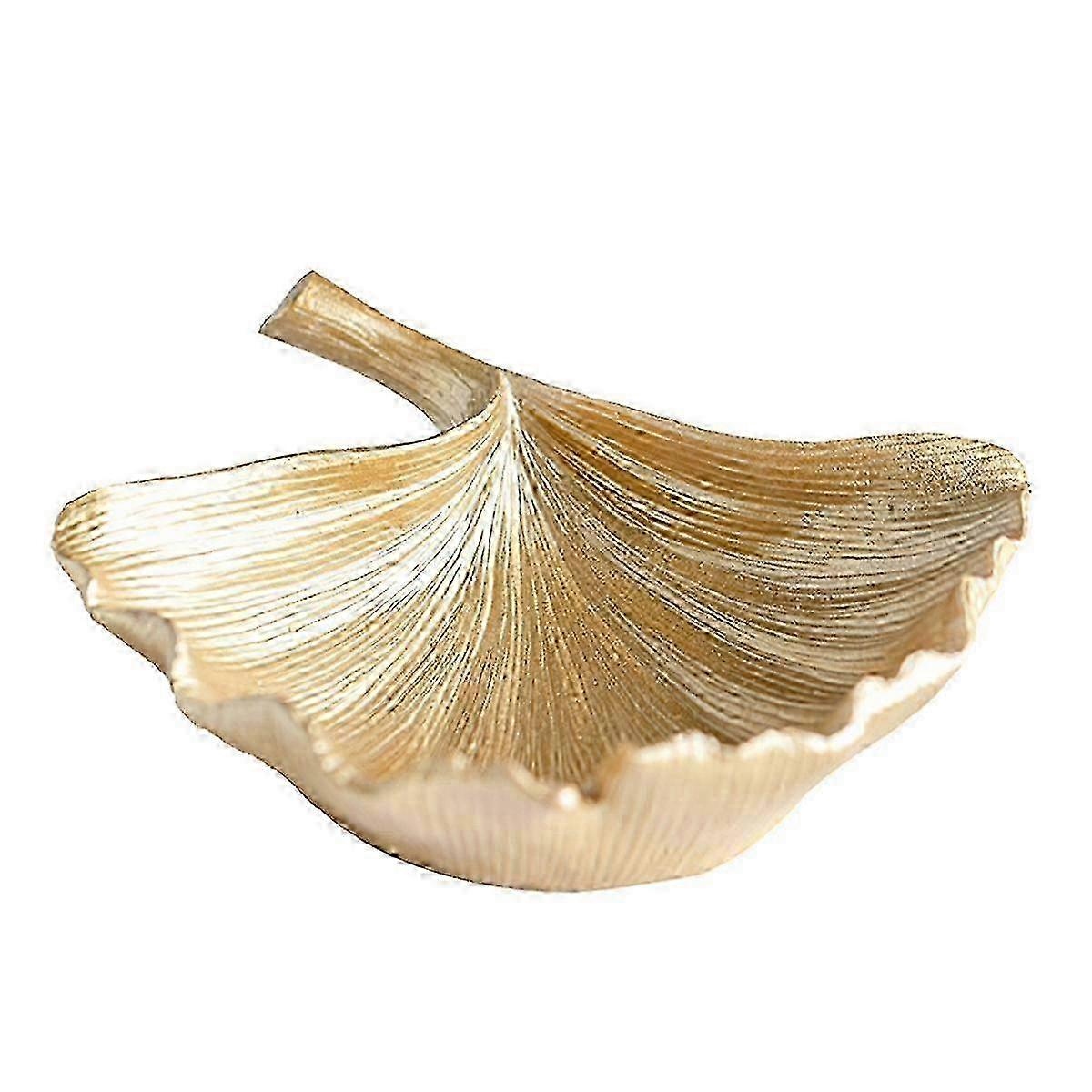 Decorative Resin Ginkgo Leaves Storage Tray for Desktop Décor and Key Storage