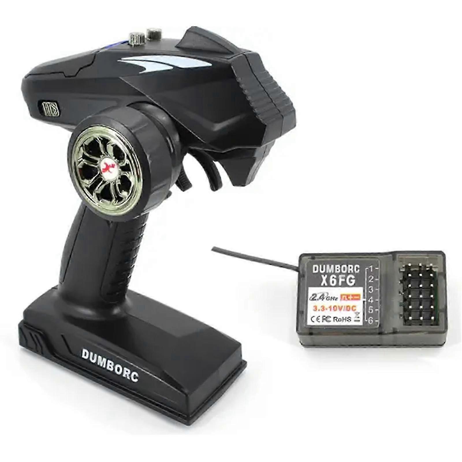DumboRC Dumbo X6 6-Channel 2.4GHz RC Transmitter with X6FG Receiver & Gyro - Reliable, Budget-Friendly Control for RC Vehicles