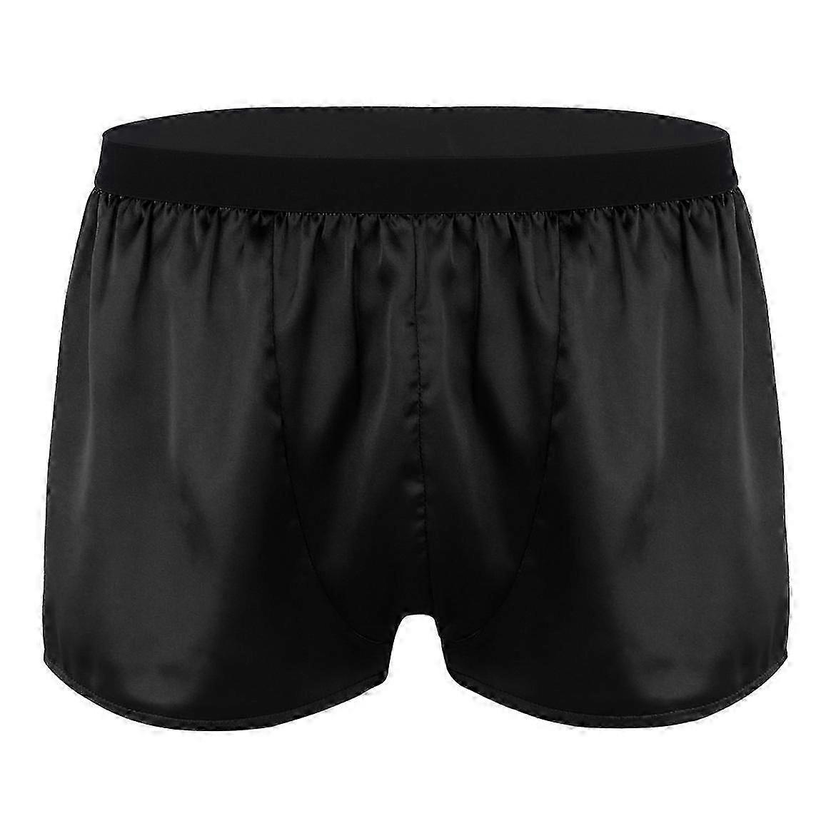 Boxer da uomo in raso di seta, slip, intimo, pantaloncini