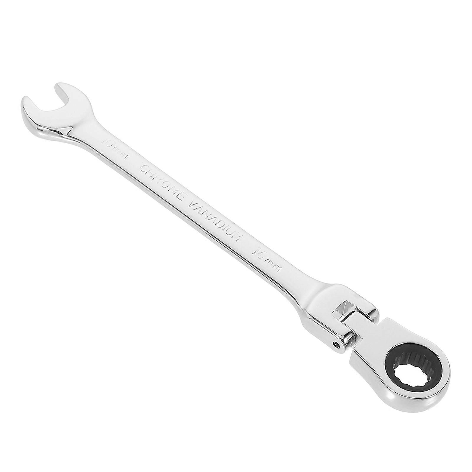Quick Release Wrench Anti-Slip Ratcheting Mechanism Wrench For Tight Spaces Silver Flexible Head 1Pcs