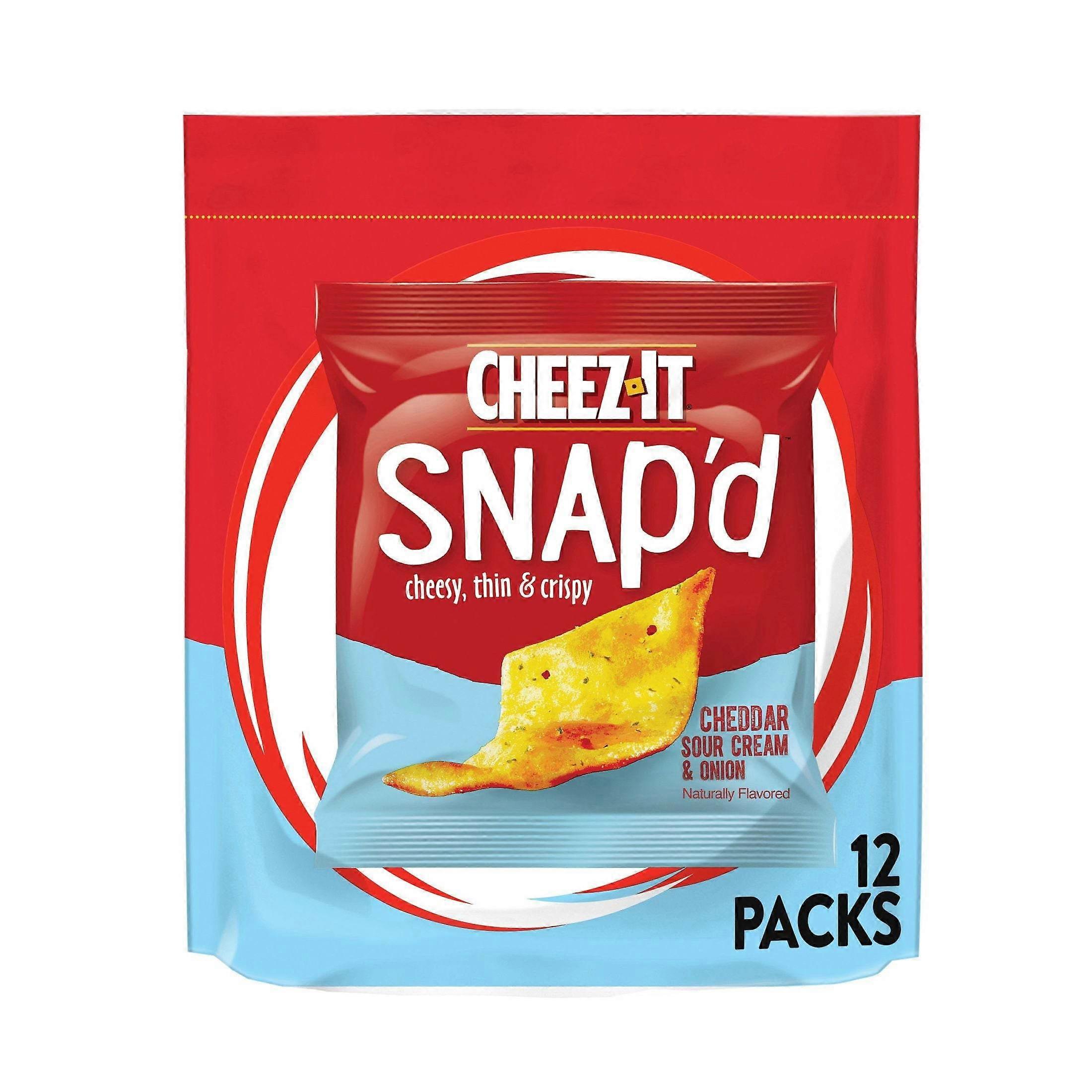 Cheez-it Snap'd Cheese Cracker Chips, Cheddar Sour Cream Onion, 12 Ea