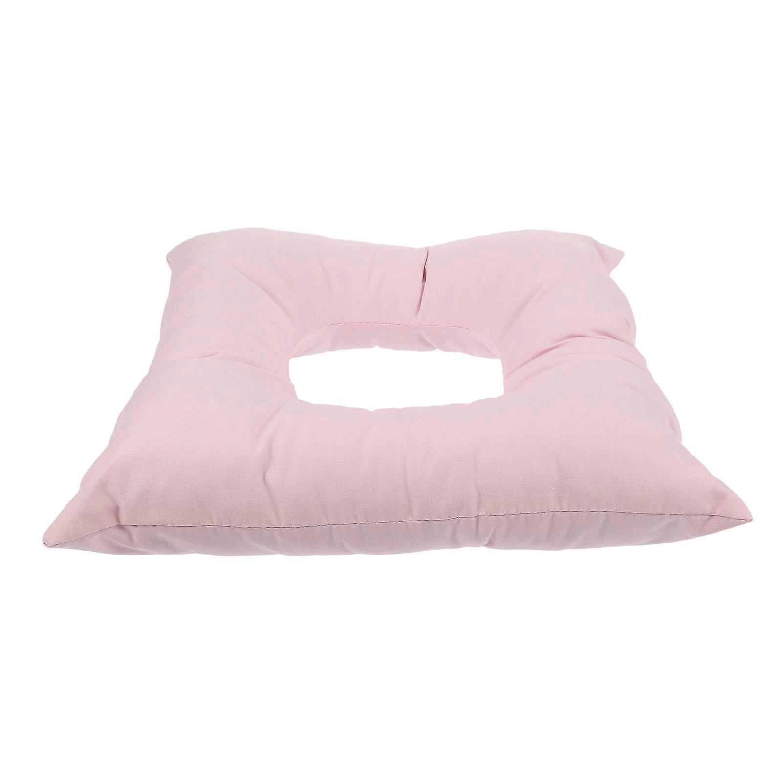 Face Down Pillow Headrest Cushion for Massage Table Use Pink