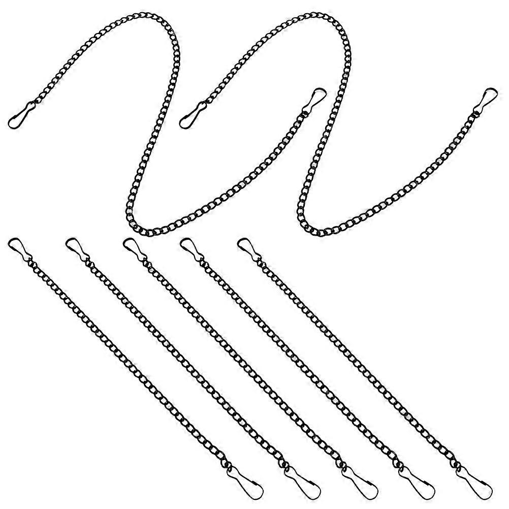Black Picture Hanging Chain 7Pcs for Hanging Signs with Hooks