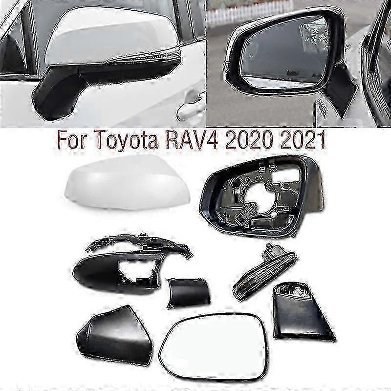 For Toyota RAV4 RAV 4 2020 2021 2022 Car Side Mirror Lower Base Cover Frame Rearview Mirror Turn Signal Light Lamp Lens Glass