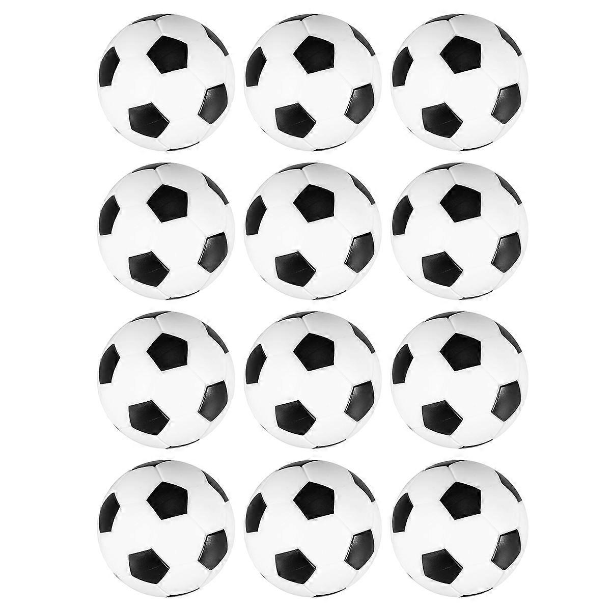 12 قطعة 36 مللي متر استبدال طاولة كرة القدم بالأبيض والأسود منضدية كرات كرة القدم لعبة حجم الجدول