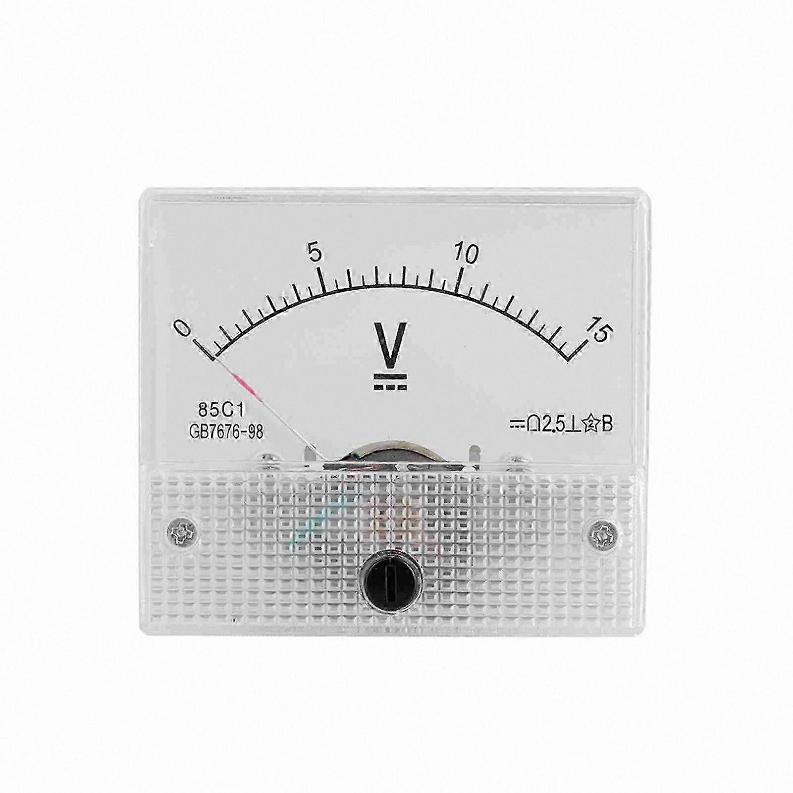 Analog Voltmeter Panel, DC 0-15V, Voltage Accuracy 2.5, 85C1 Style