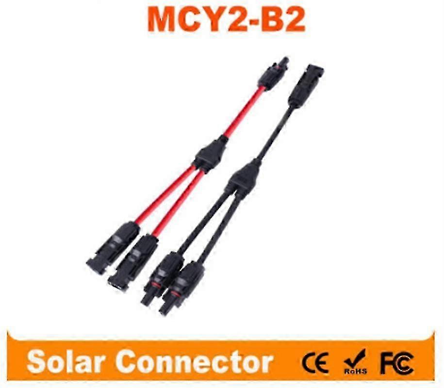 m Solar Panel Connector Waterproof Plug 2-in-1 Plug Y Branch Compatible with MC4
