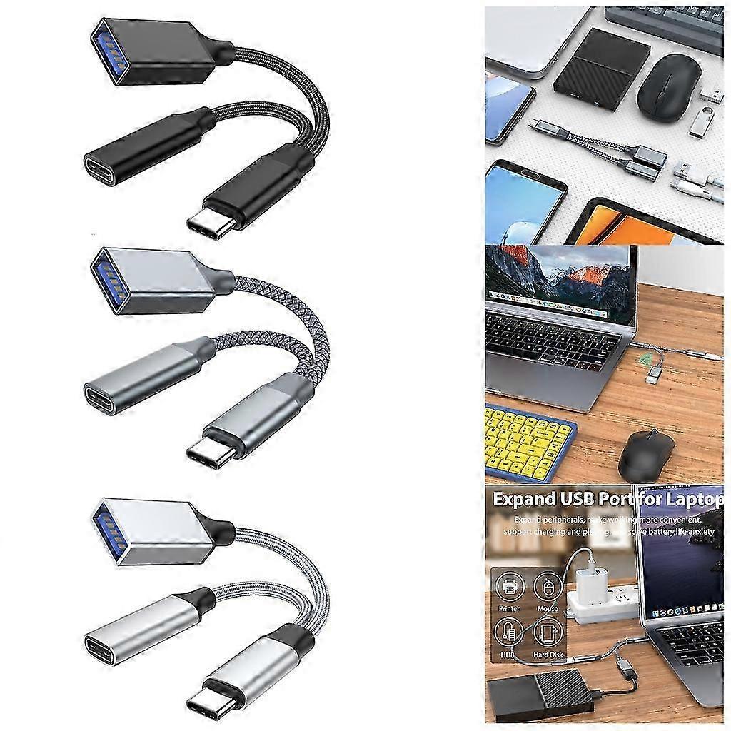 PD10W Fast-Charging USB Type-C To USBC OTG Adapter Cable for Cellphone Laptop