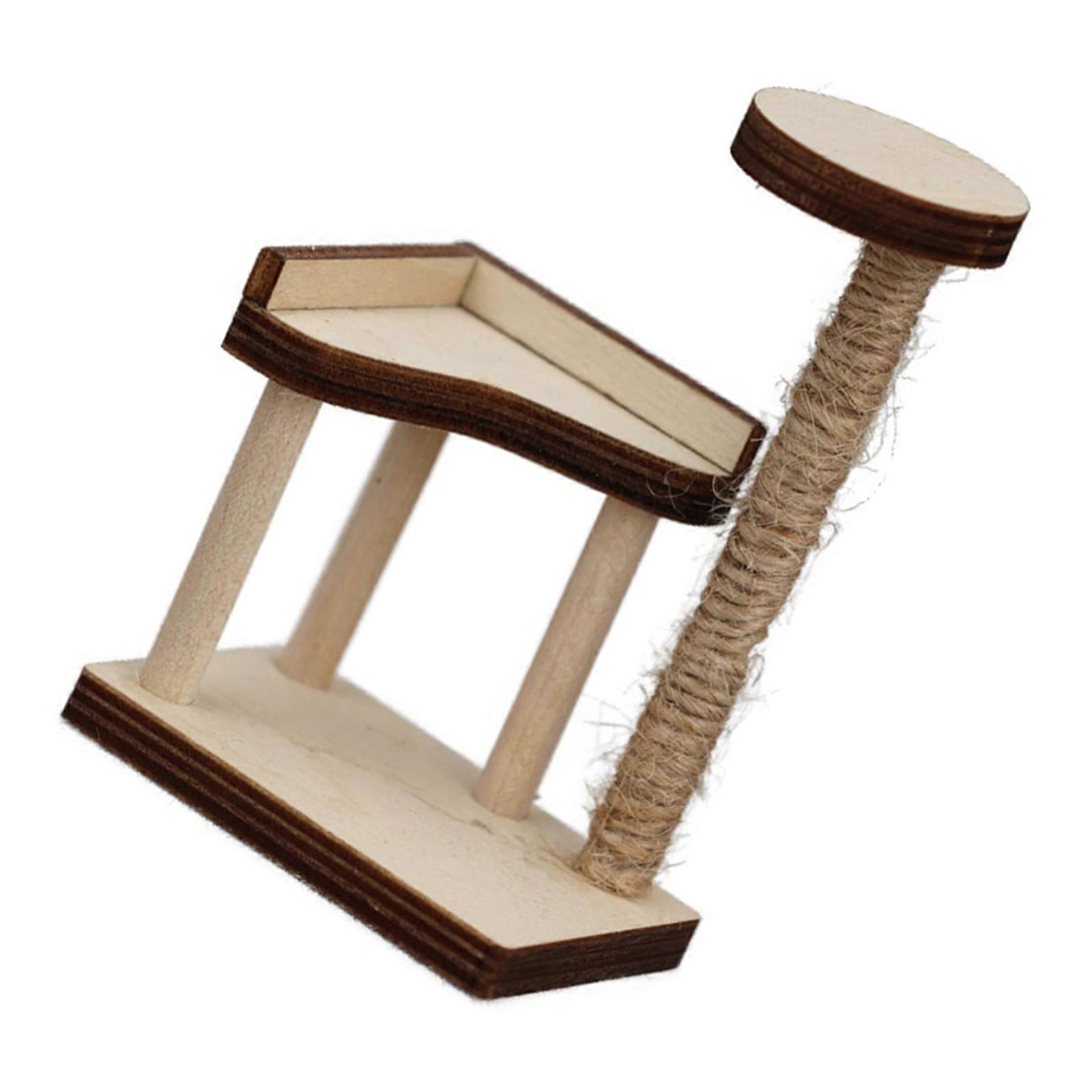 Dollhouse Model Realistic Dollhouse Cats Scratch Post Realistic Play Realistic 1:12 Model Small Size Toy Multicolor