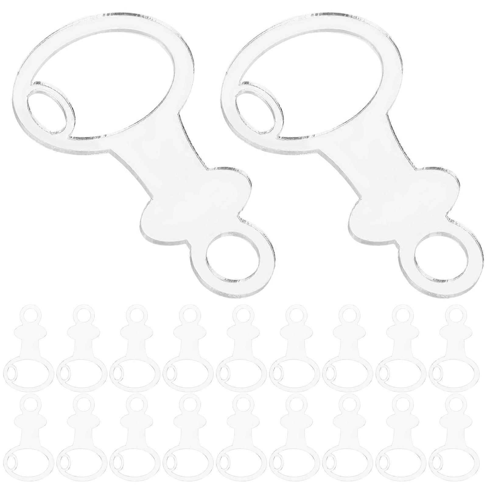 Clear Acrylic Thread Organizer Floss Drops Sewing Tools Storage Solution Compact Crossshaped 30Pcs