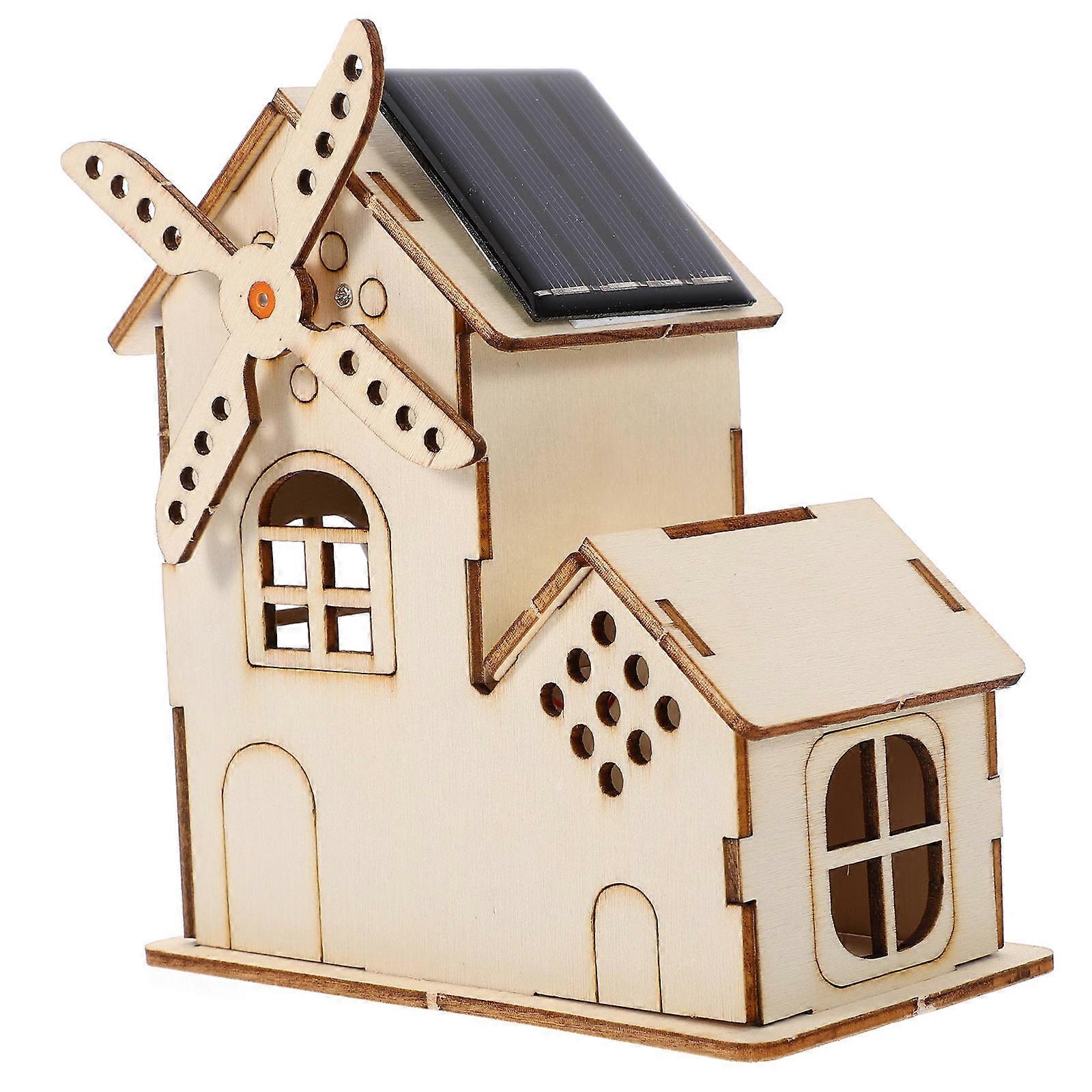 Solar Powered Windmill Kit for Kids DIY 1Set Science Assembly Toy