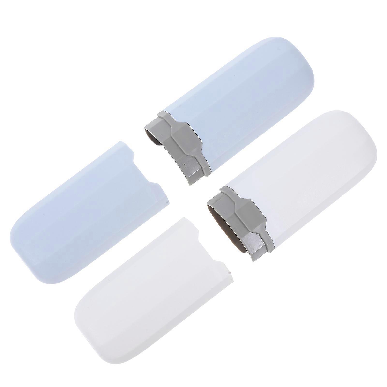 Portable Toothbrush Case for Storage Use 2Pcs Assorted Color PP Travel Container