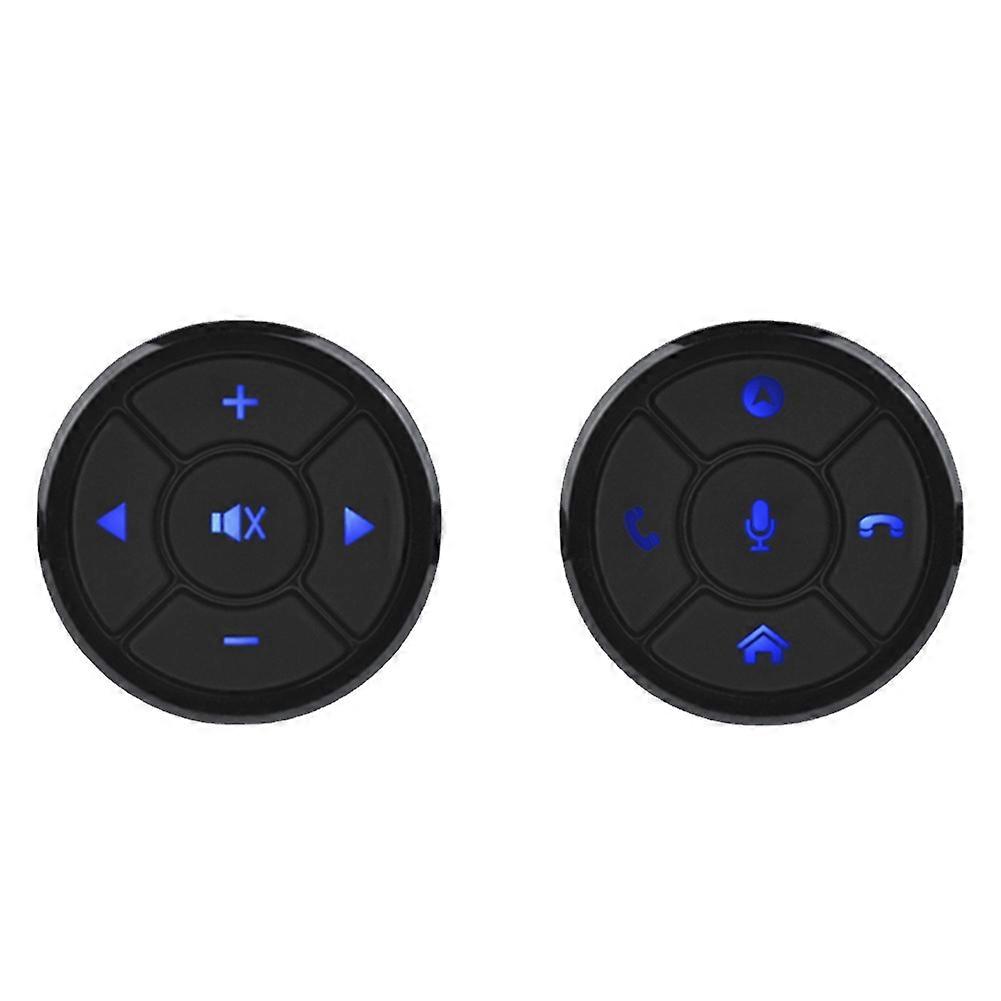 2PCS Car Steering Wheel Control Key Smart Wireless Remote Control Button for Car Navigation DVD Steering Control