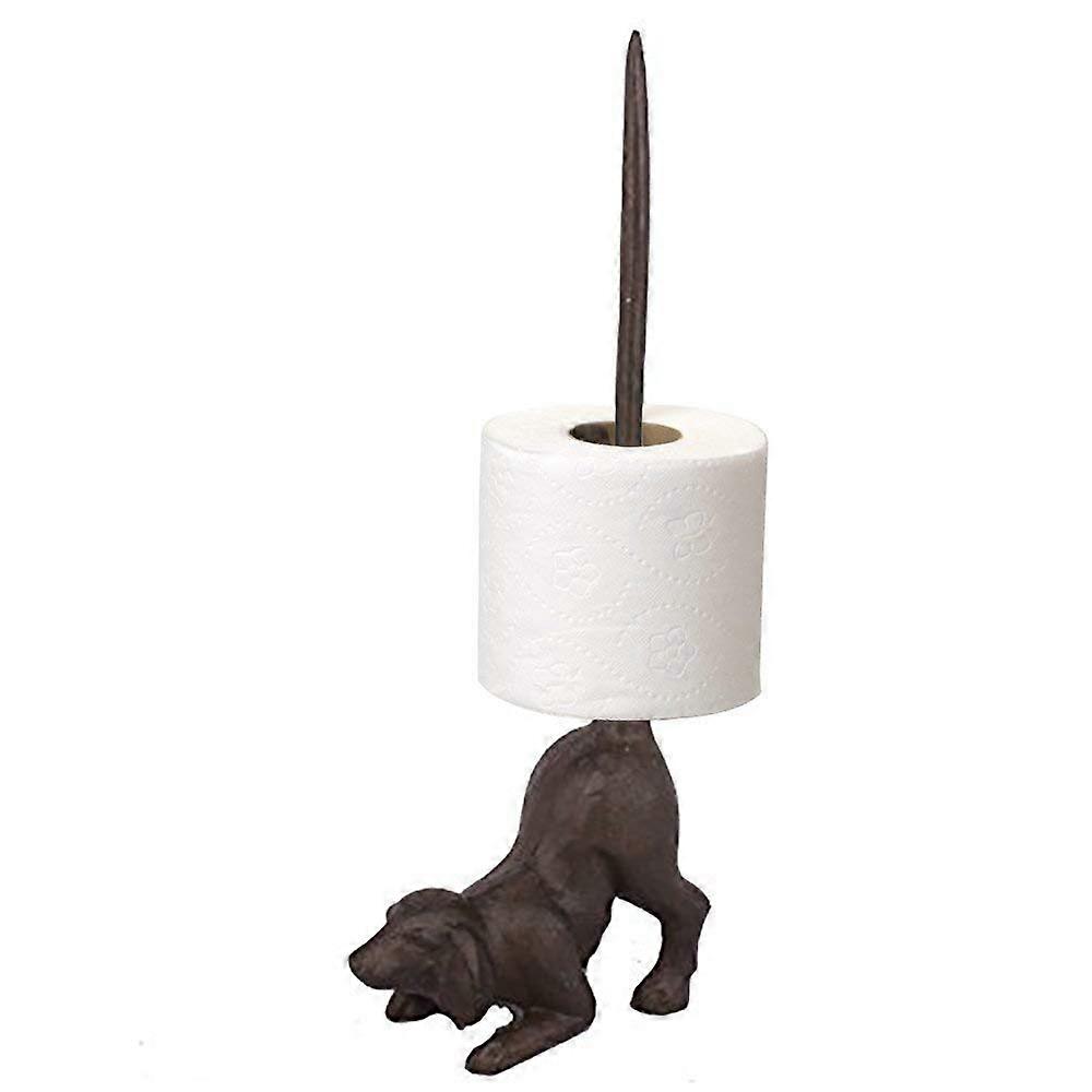 Cast Iron Giraffe Toilet Paper Holder with Safari Design, Holds Two Rolls, Decorative Heavy Base
