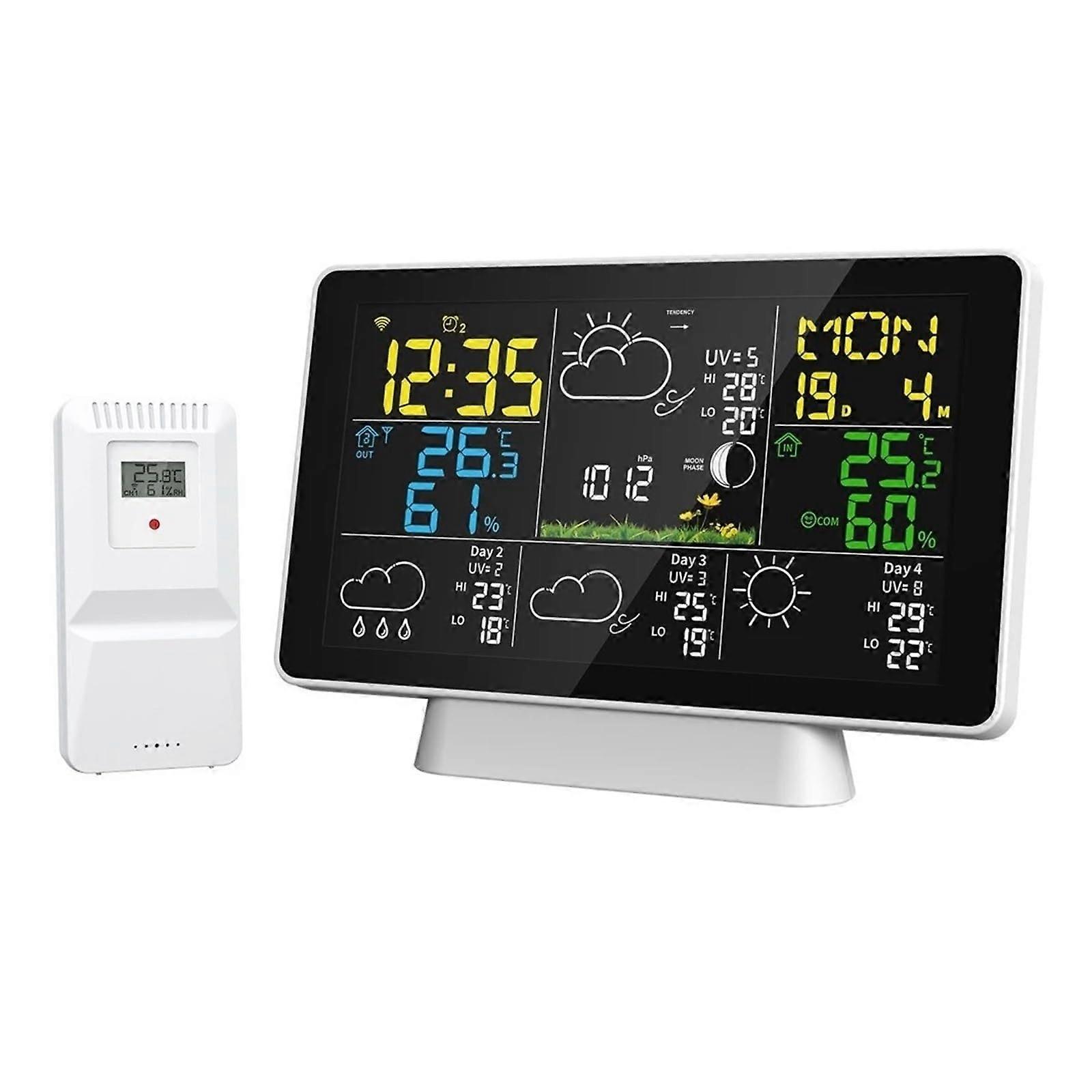 Smart WiFi Weather Station with UV Index, Moon Phase, Barometer, Temperature and Humidity Clock