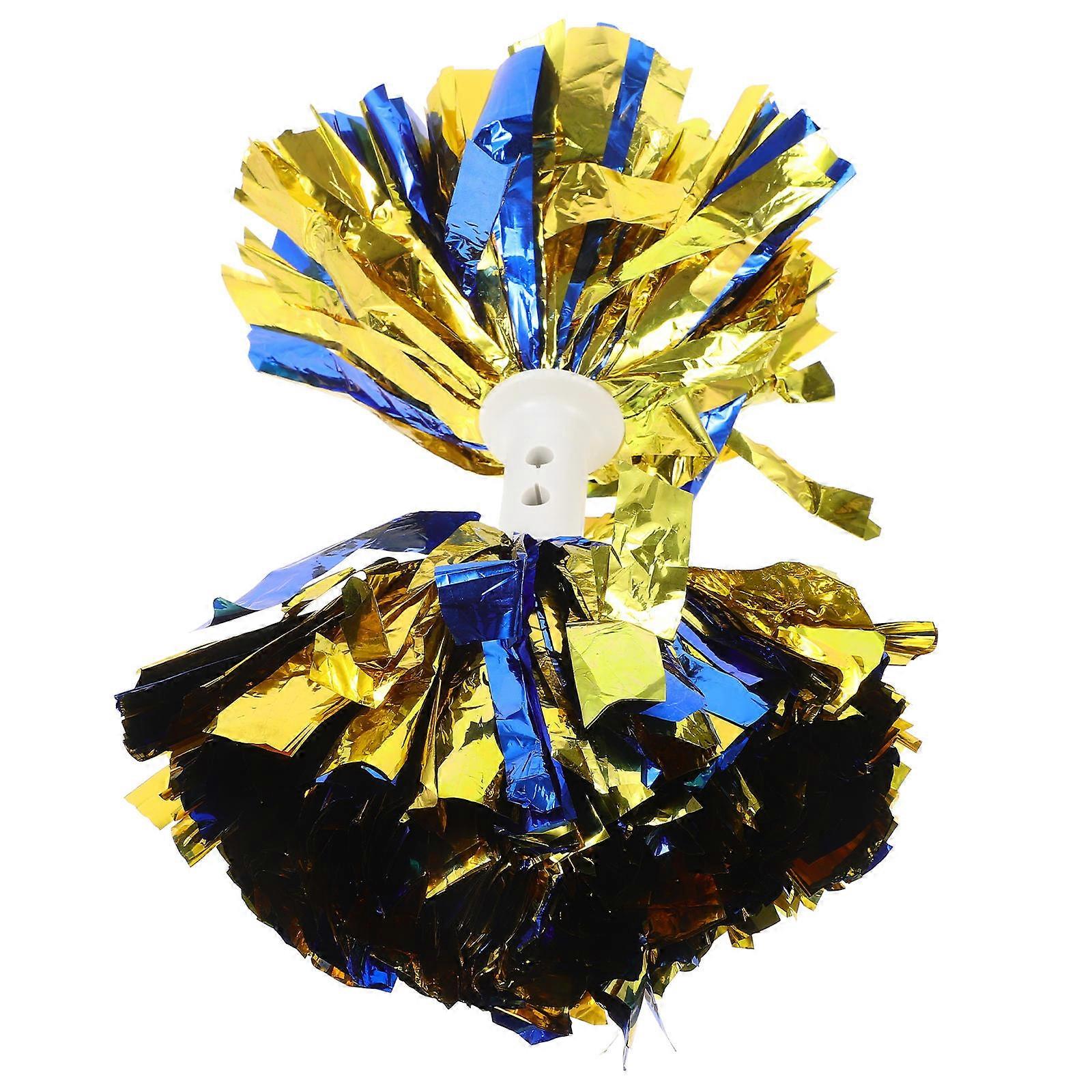 Cheerleading Pom Poms Multi Plastic for Party Cheering 2Pcs Set