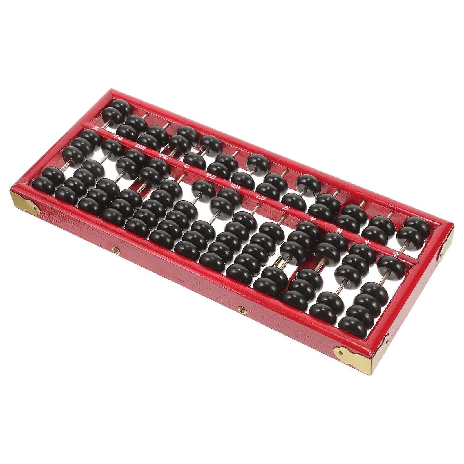 Arithmetic Abacus Wooden Abacus for Education 2Pcs Red Material
