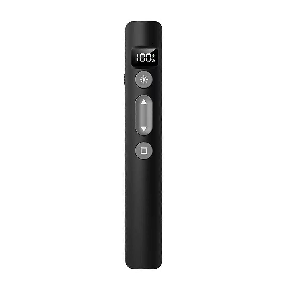 2.4G Smart Wireless Presenter Power Consumption Level Display PPT Point Recharging Battery for Meeting Teaching Black