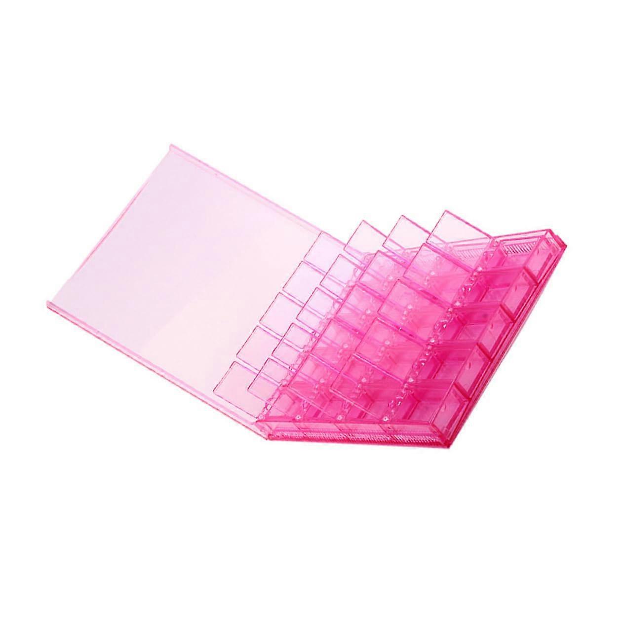 Nail Art Storage Box Acrylic Organizer with Removable Dividers Clear 20 Compartment Case