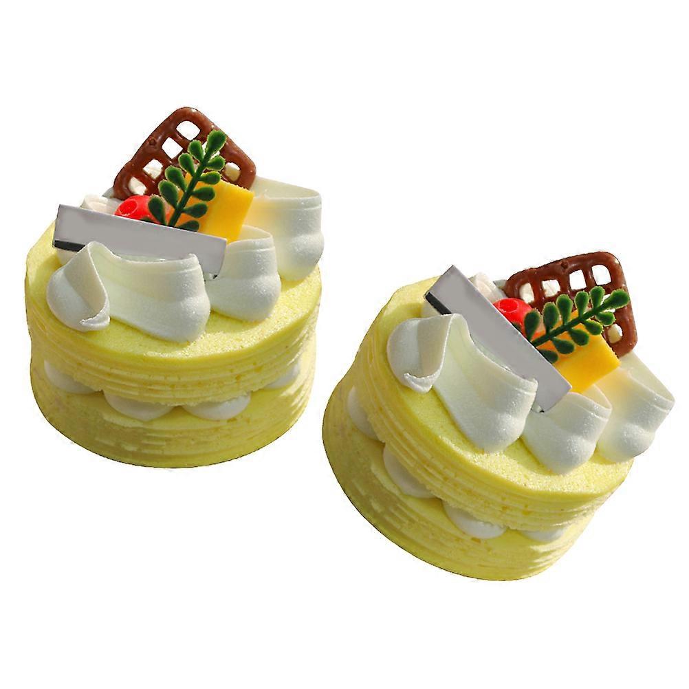 Faux Dessert Artificial Cake Model for Decor 6Pcs Realistic Display Props