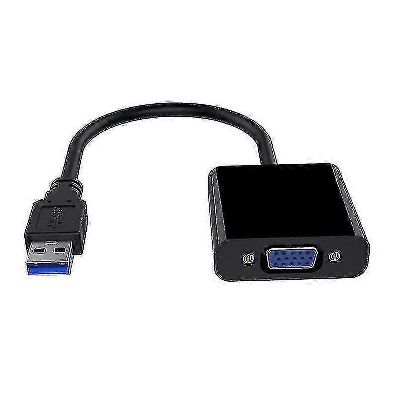 VGA Monitor Adapter from USB 3.0 Port, Black Connector for Business Laptops