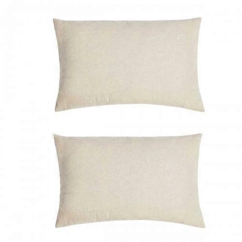 In Home Cotton Linen Rectangular Cushion Cover (Pack of 2)
