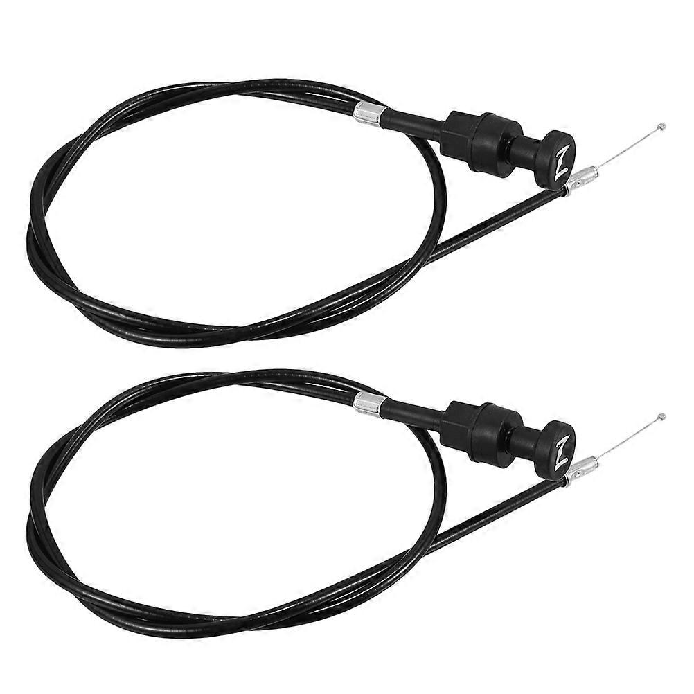 Black Motorcycle Throttle Choke Cable for Durable Use 2Pcs Offroad Compatible