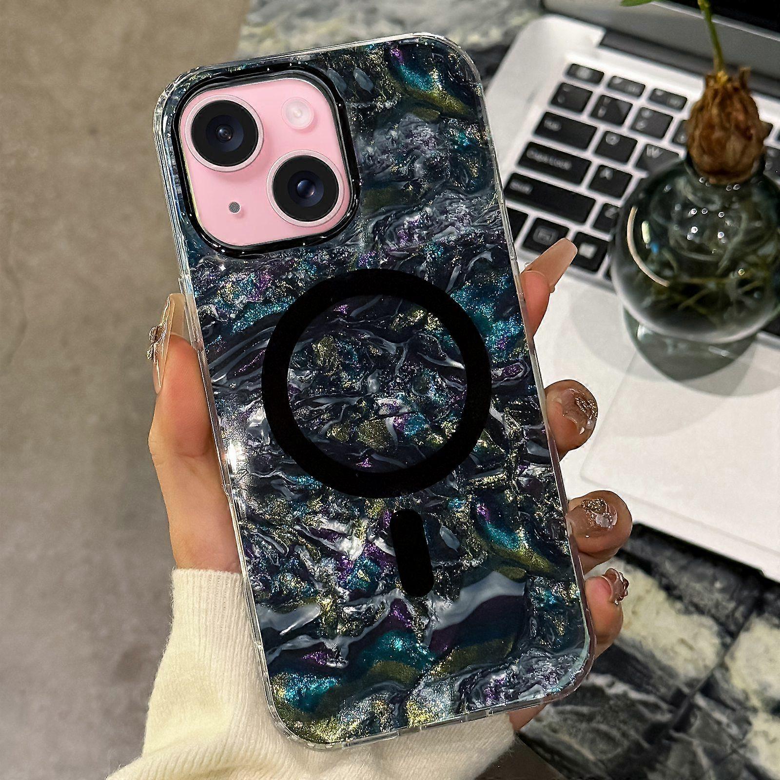 Gold-plated Shell Texture Magnetic Phone Case