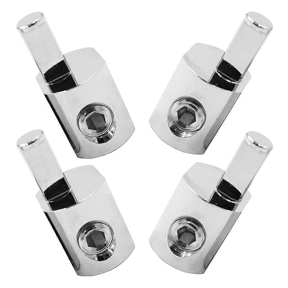 2Pairs Car Audio Wire Reducer Adapter for Amplifier Input Silver Brass Material