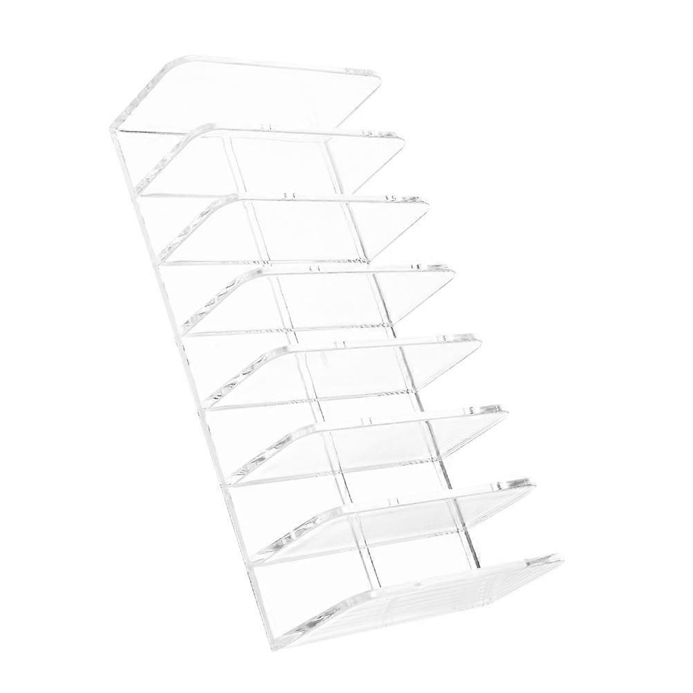 Acrylic Cosmetics Display Rack for Storage Use with Seven-Grid Organizer