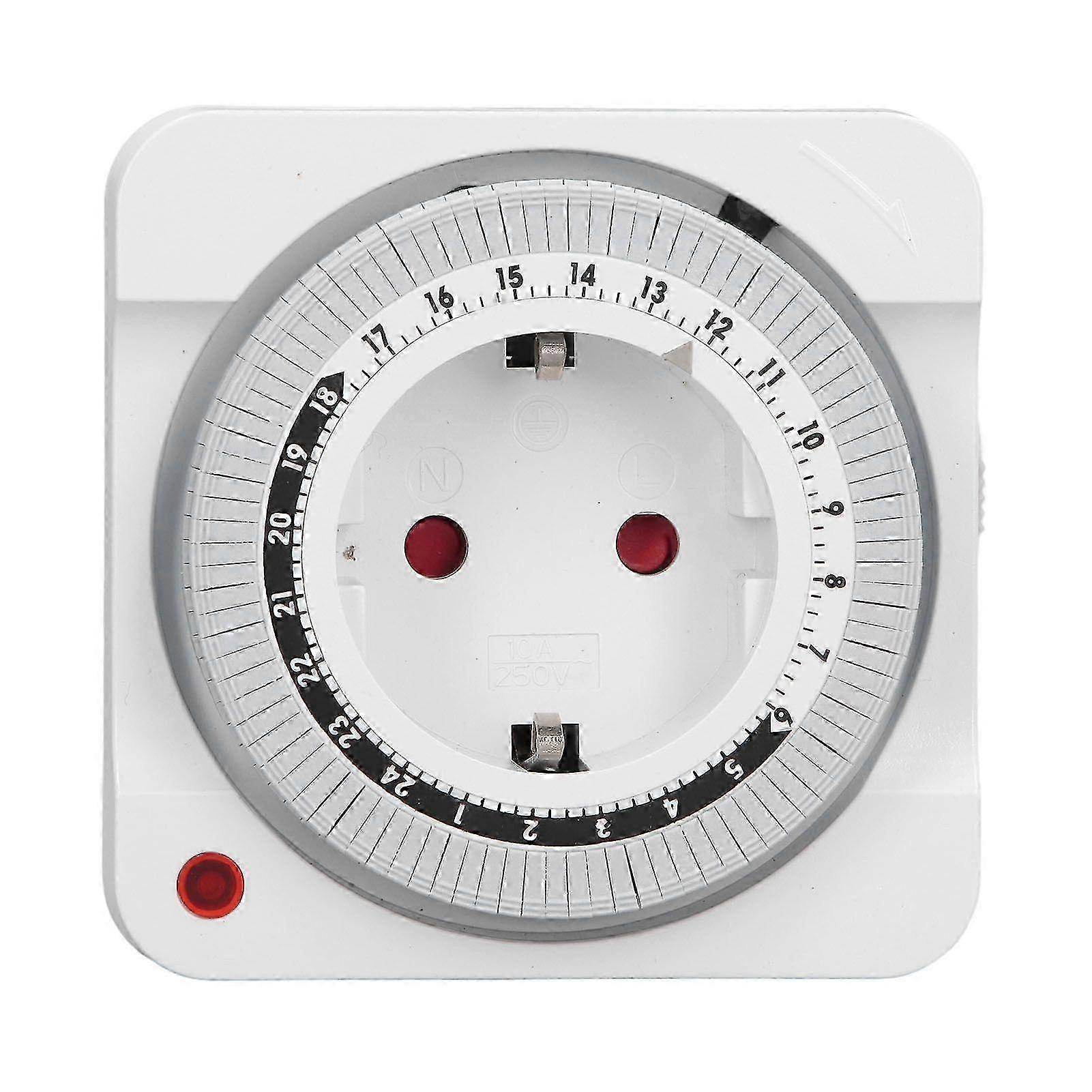 Timer Socket Mechanical 24 Hour 15 Minute Increment Automatic Countdown Outlet Timer for Electric Bike EU Plug 230V 2025