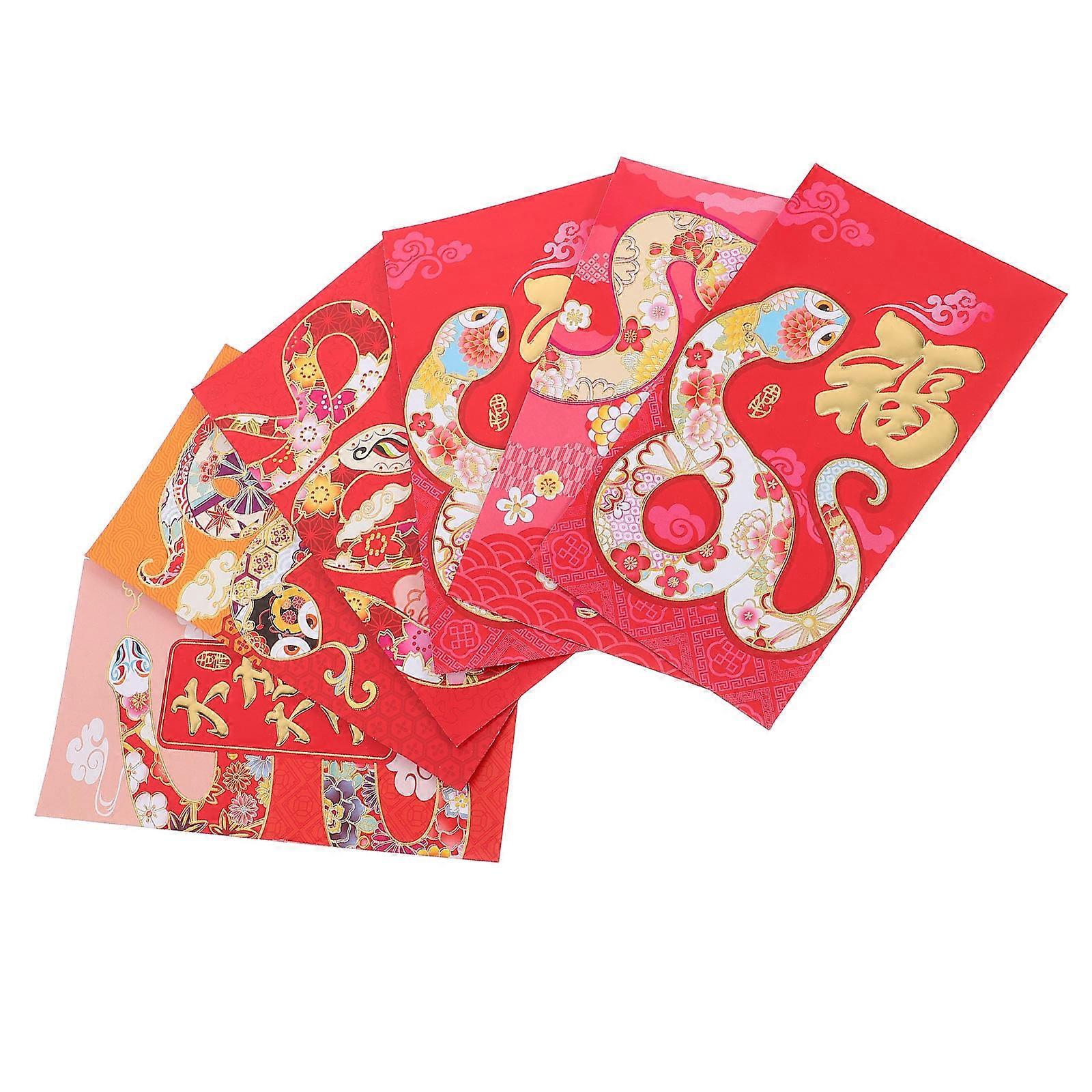 Chinese Red Envelopes with Snake Design for Storage 90Pcs Pack