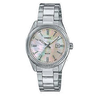 Casio Standard Analog Edelstahl Perlmutt-Zifferblatt Quarz LTP-1302DS-4AV Damenuhr