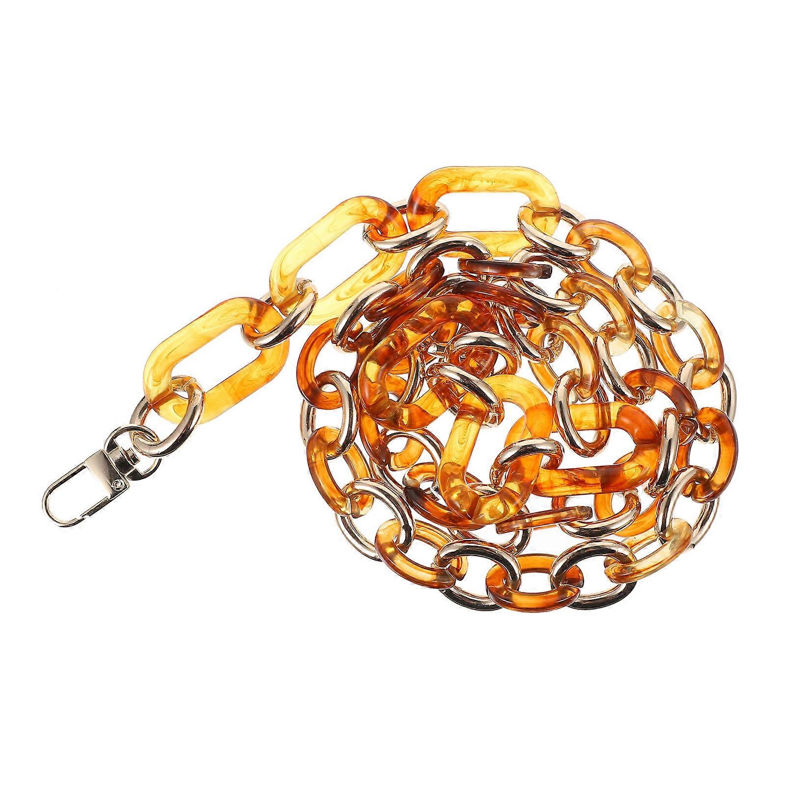 Golden Resin Bag Chain Replacement Strap for Handbag Decoration Use