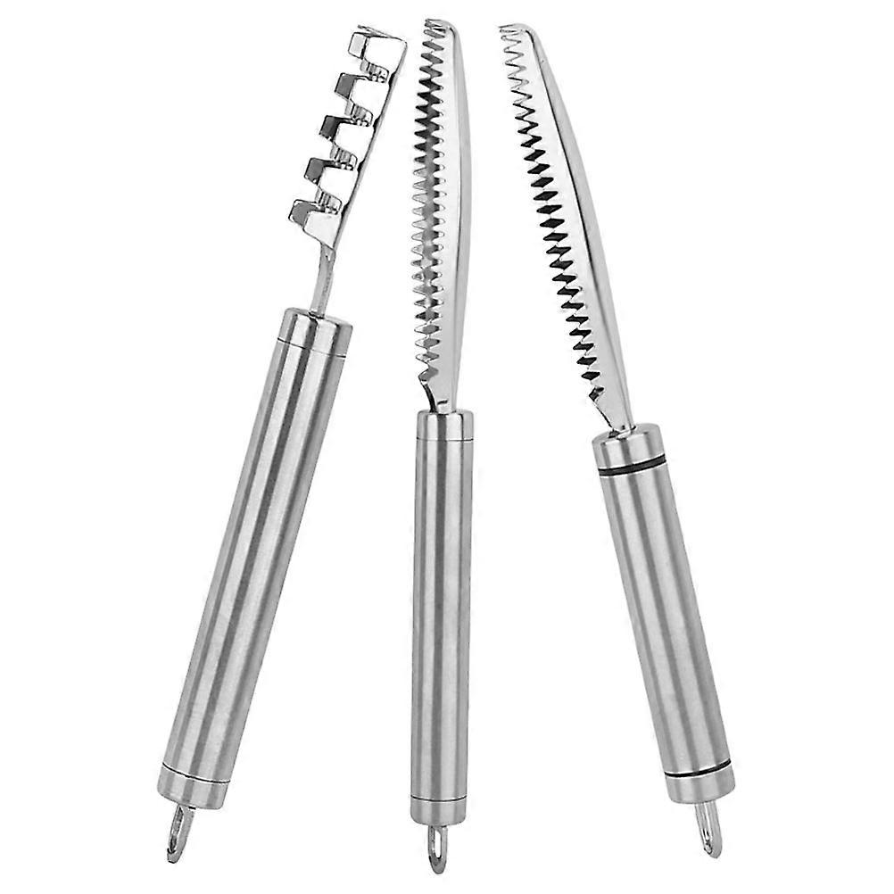 Fish Scaler Stainless Steel Kitchen Tool for Fish Scale Removal 3Pcs