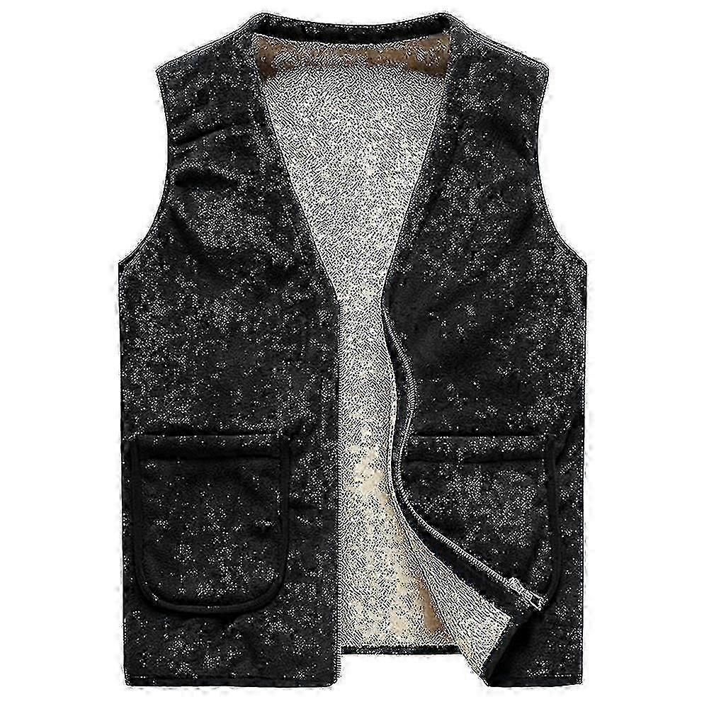 Men's Lamb Wool Solid Color Waistcoat Vest