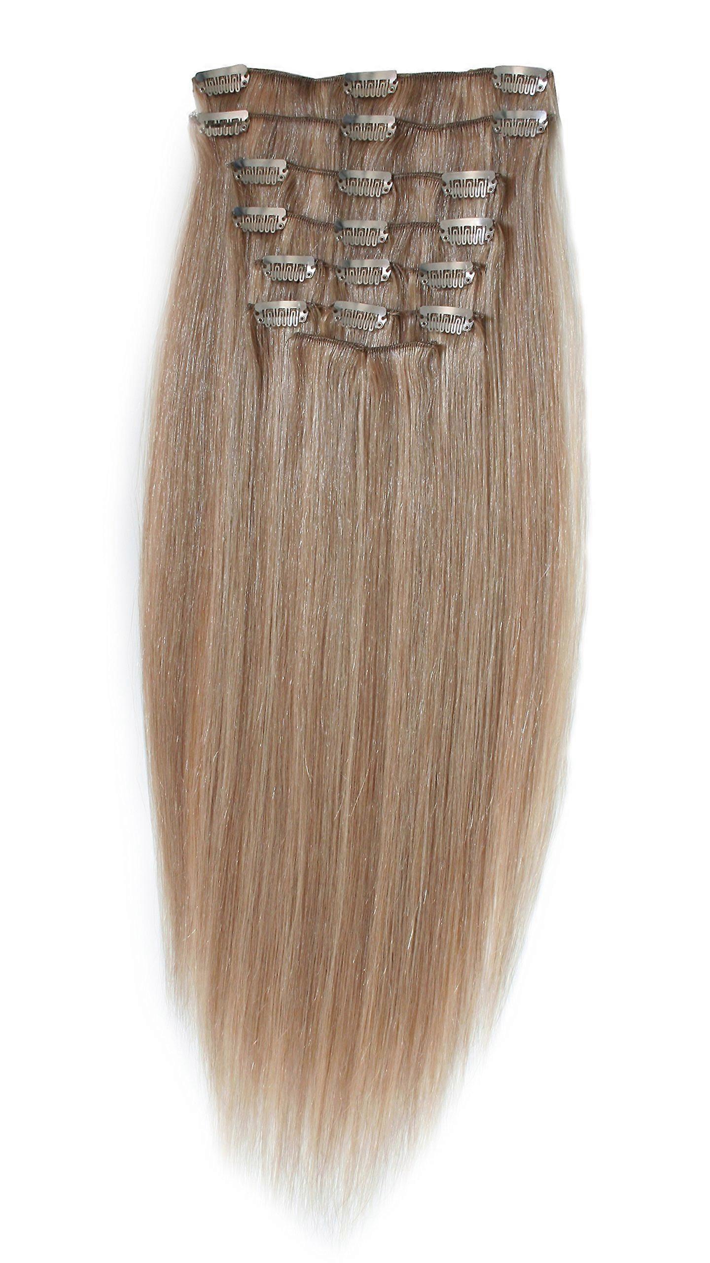 Extensões de cabelo humano Remy de 18 polegadas, longas, lisas e volumosas, com 120g (conjunto P18/22)