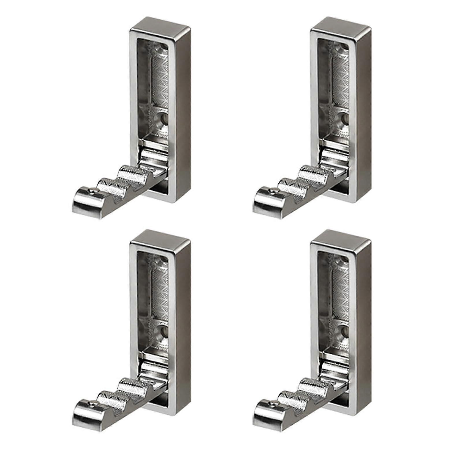 Wall Mounted Folding Hooks 4Pcs Retractable SpaceSaving Metal Hooks for Hats Towels Clothes