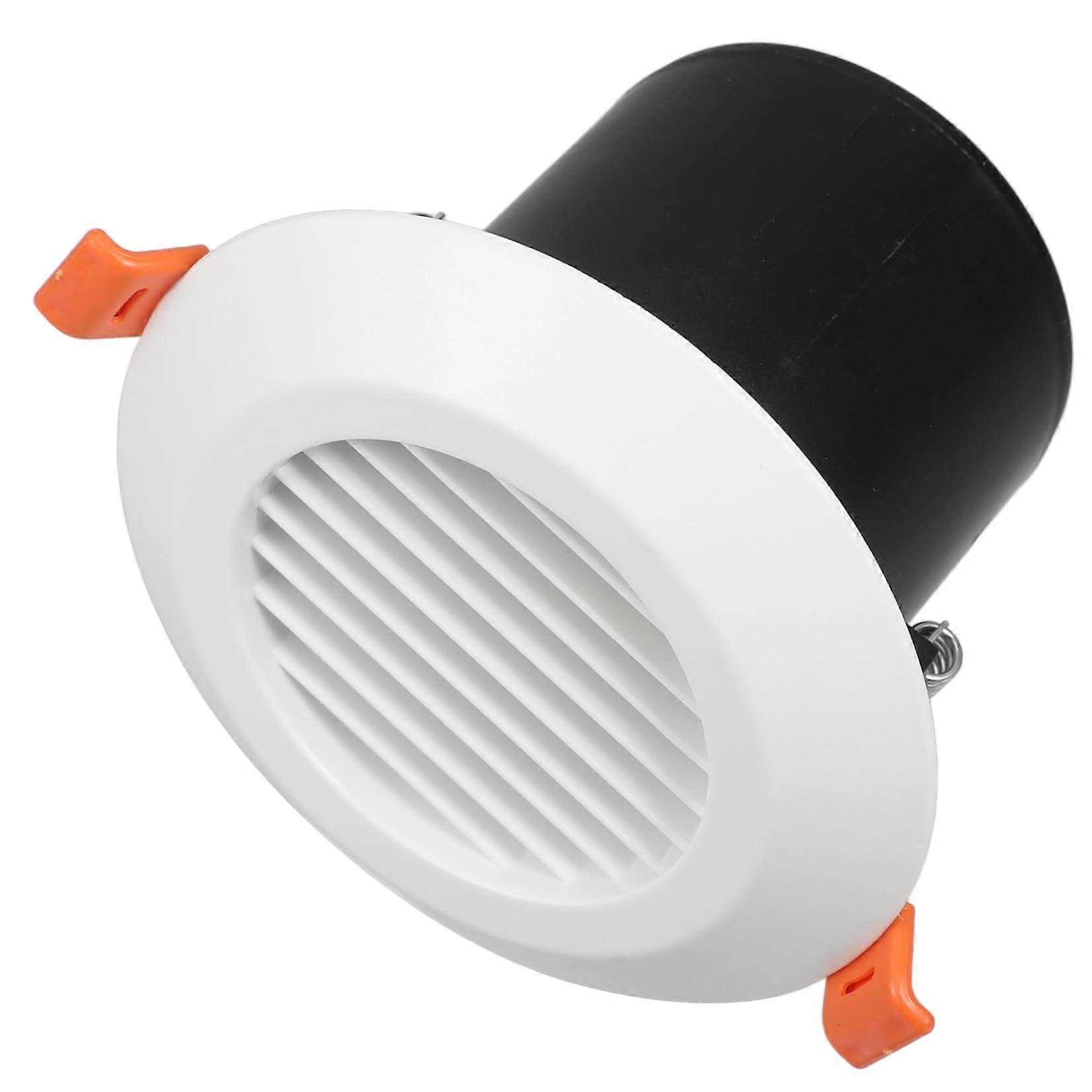 ABS Round Air Vent Cover with Louvers for Ceiling Ventilation, ClipSpring Hold, Moisture Control