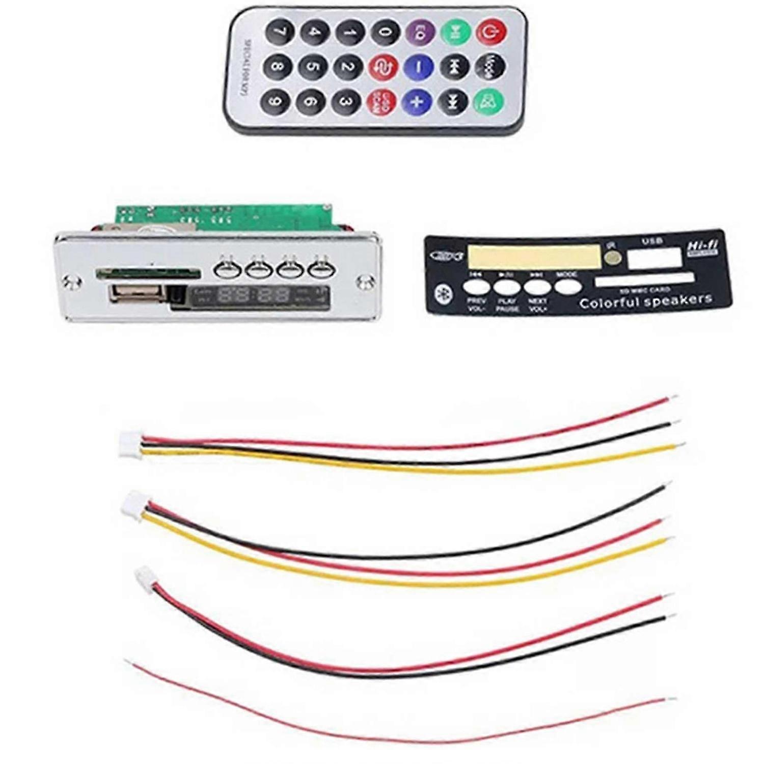 12V MP3 Decoder Board Support U Disk TF Card FM Audios Module Audios Accessories