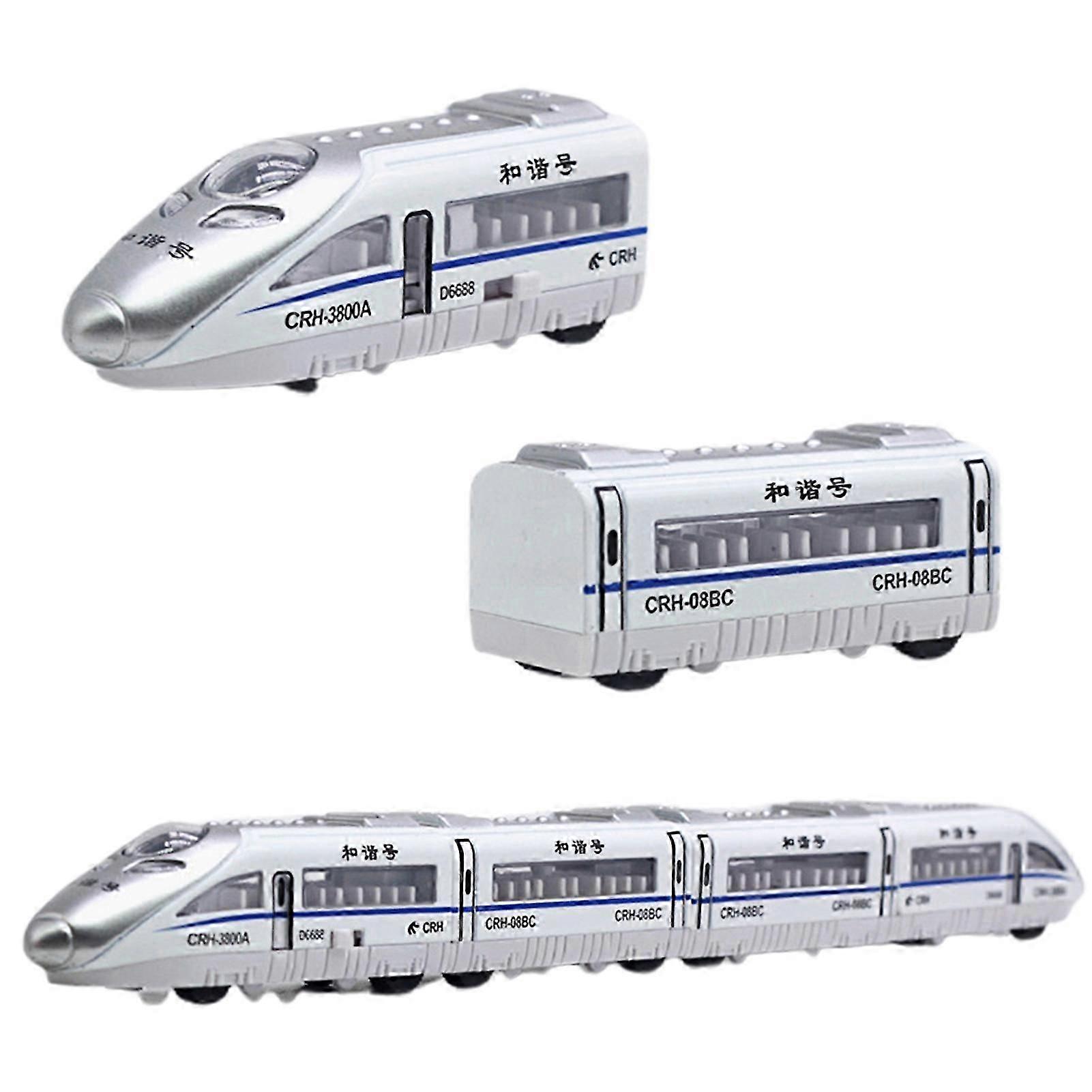 4Pcs Magnetic Pull-Back Train Models 1:60 Scale Monumental Casting Gift Set KAESI
