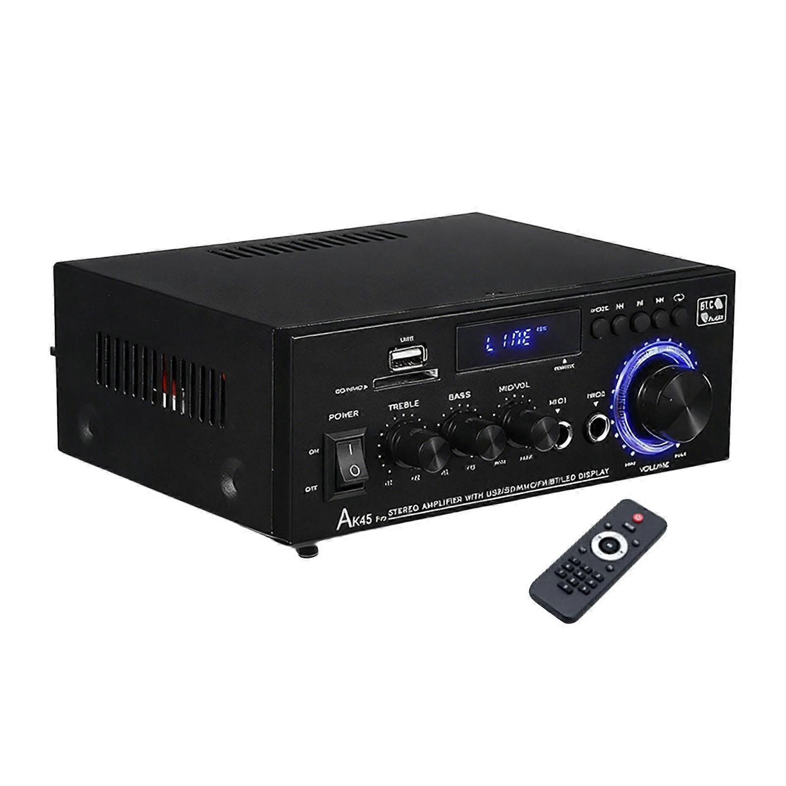 AK45Pro Power Amplifier, with Microphone Stereo Amp Receiver HiFi Stereo Amp