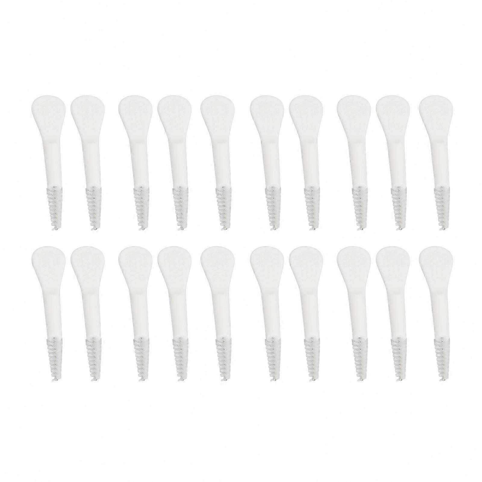 20-Pack Reusable Cleaning Brushes with White Handles for Sound Aid Tubes
