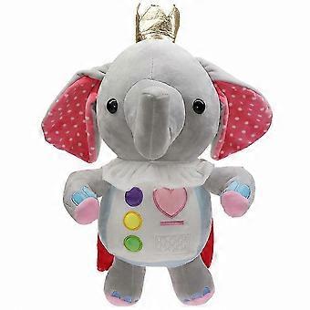Cute Elephant Plush Toy with Crown Soft Stuffed Animal Collectible Gift for Kids