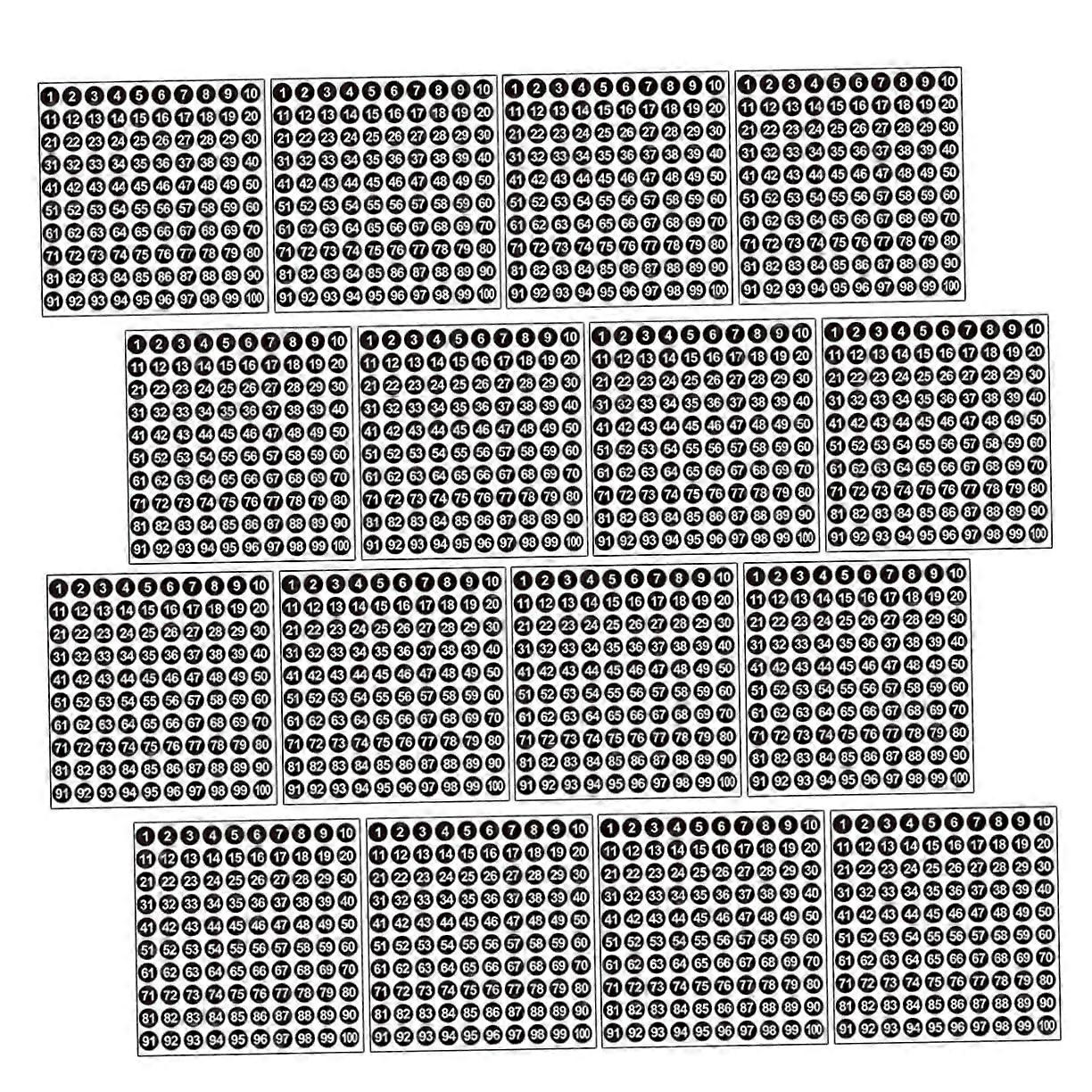 1100 Number Stickers 2500pcs Self Adhesive Labels for Quick Organization Writable Removable