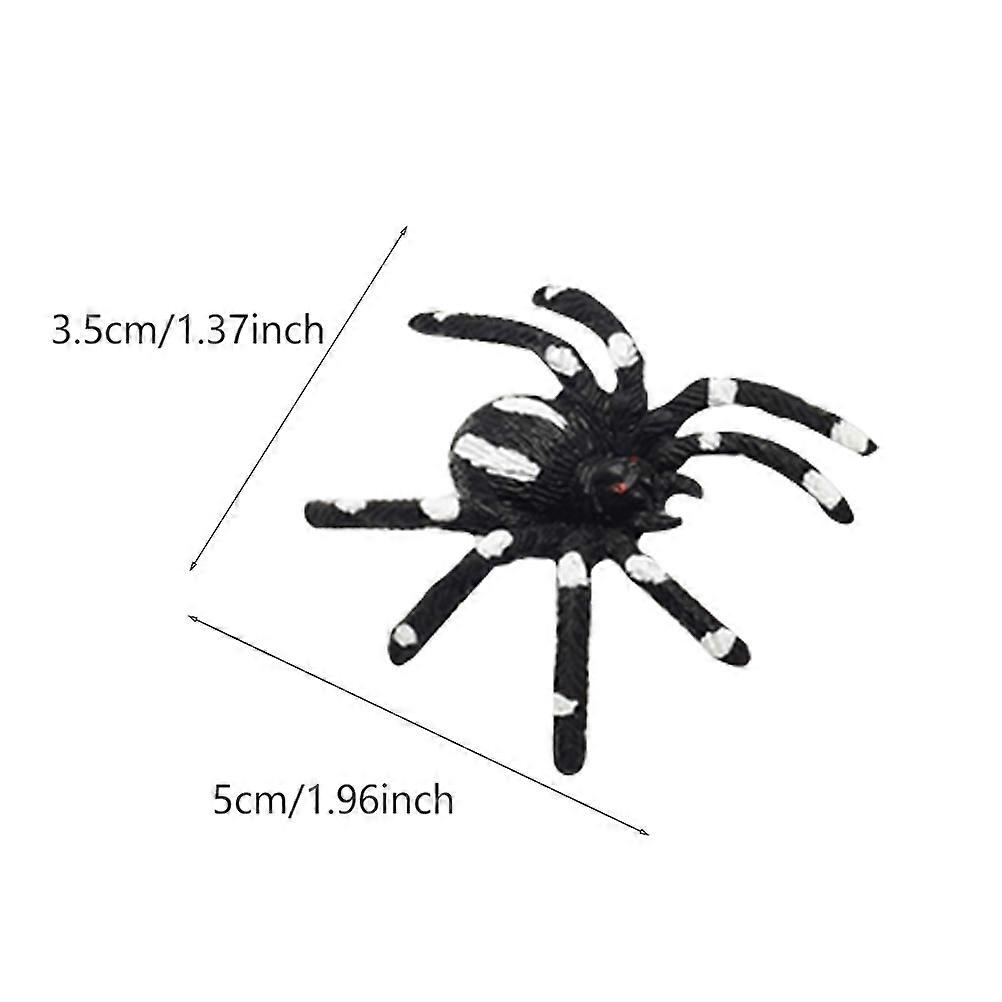 Artificial Spider Toy for Playing 30Pcs PVC Halloween Tricky Spider Models