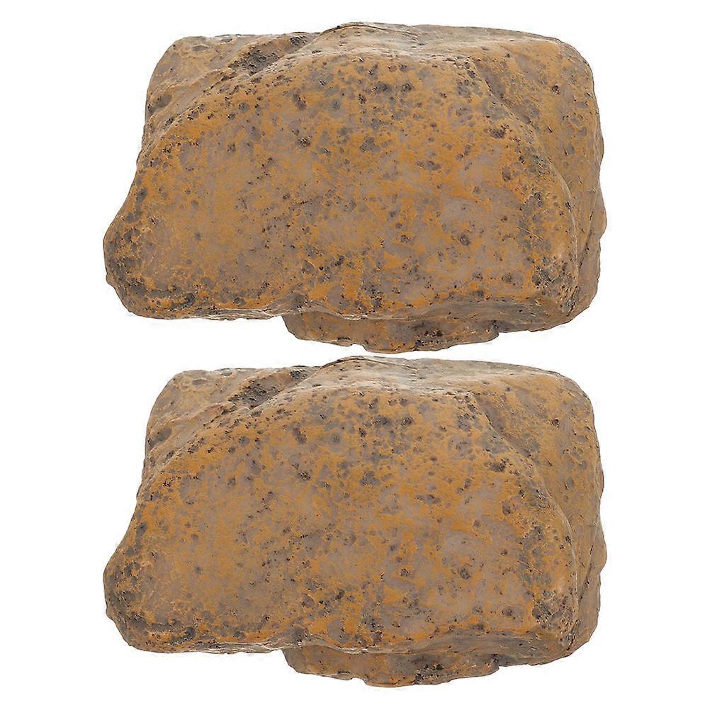 Outdoor Key Safe Resin Key Rock Hiders for Storage 2Pcs