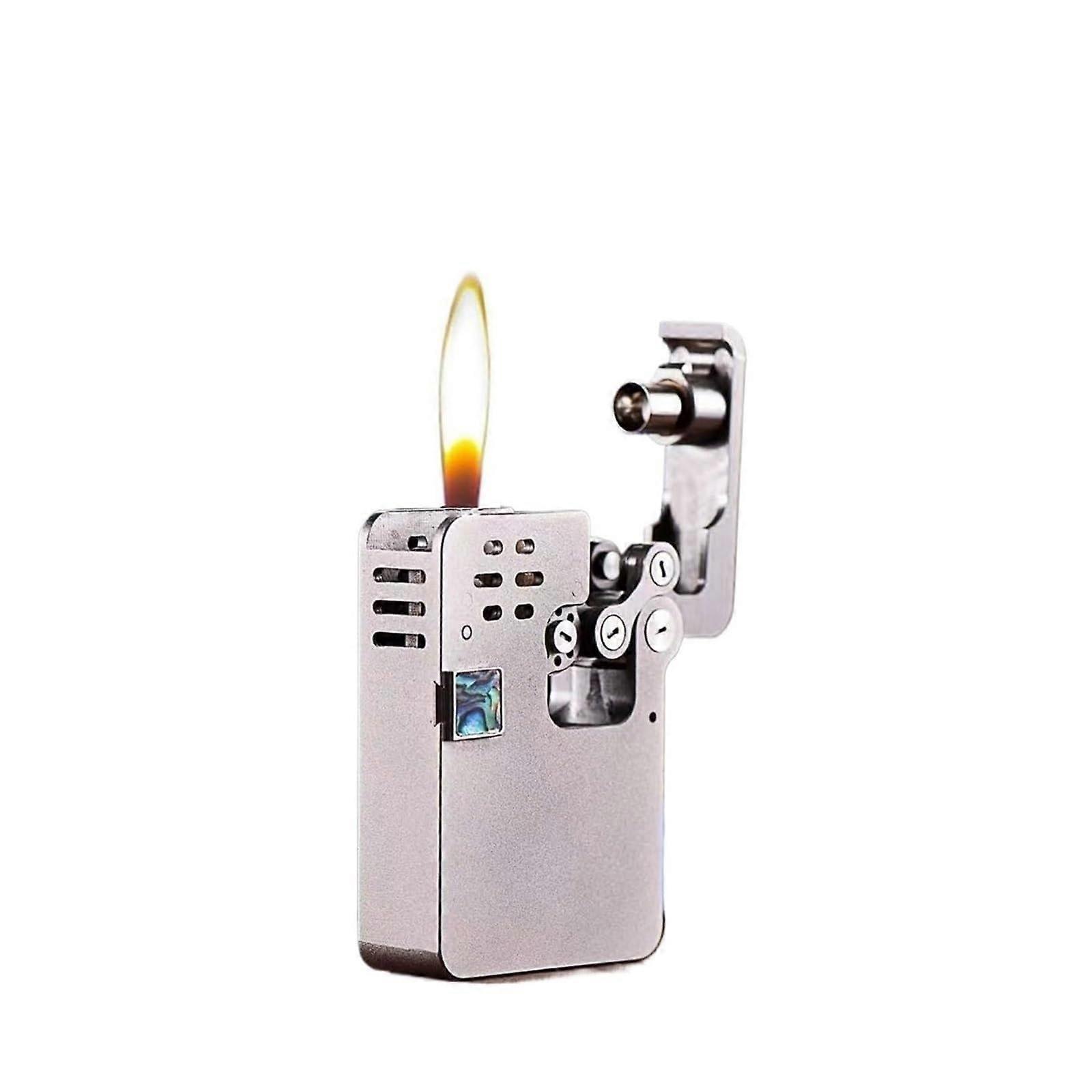 Vintage Kerosene Lighter Windproof Brass Retro Design with OneButton Automatic Ignition