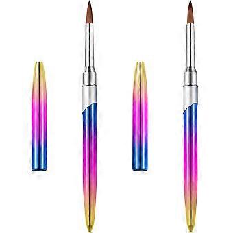 Nagelkunststift, Nagelgelpinsel für die Maniküre, 2 Stück, leicht und langlebig